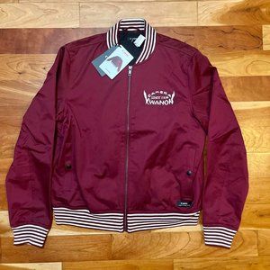 Canon Vintage Logo Women’s Bomber Jacket, Burgundy